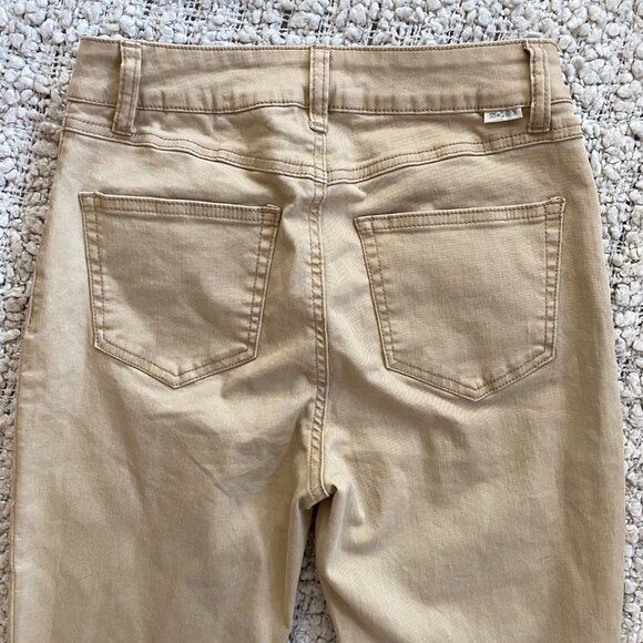 Sky and Sparrow Skinny Frayed Hem Tan Jeans - Picture 9 of 16